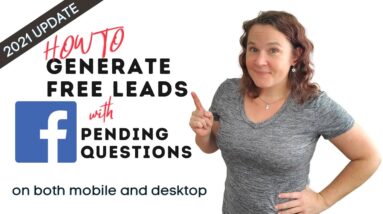 How to Generate FREE Leads Utilizing the Facebook Pending Questions | Kati Stage