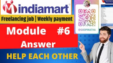 indiamart freelance tele associate Modul 6 Answer | Part time full time job |
