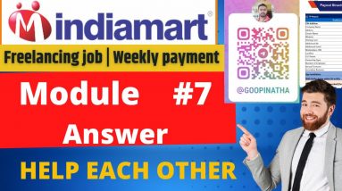 indiamart freelance tele associate Modul 7 Answer | Part time full time job |