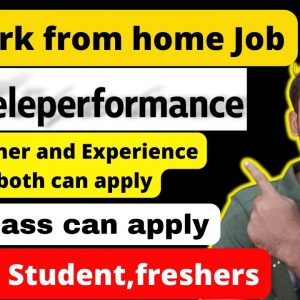Teleperformance job for freshers |work from home job |hindi english both |customer support executive
